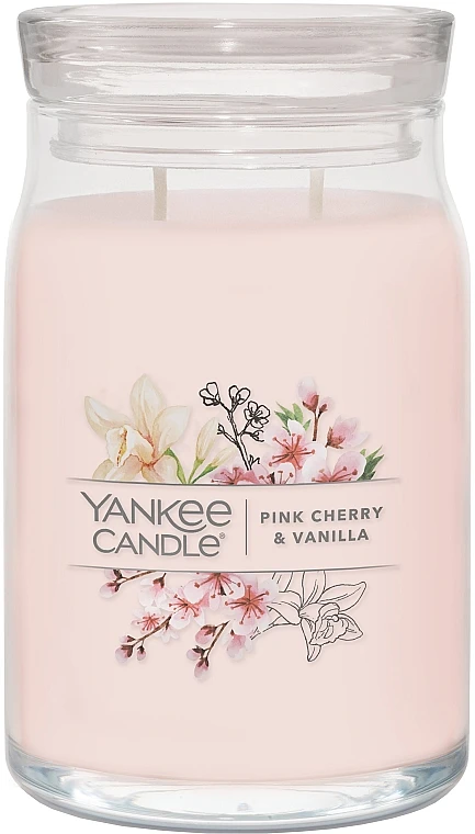 Yankee Candle Bougie Parfumée En Jarre Avec 2 Mèches, Cerise Rose Et Vanille 4 Yankee Candle Bougie Parfumée En Jarre Avec 2 Mèches, Cerise Rose Et Vanille – Image 2