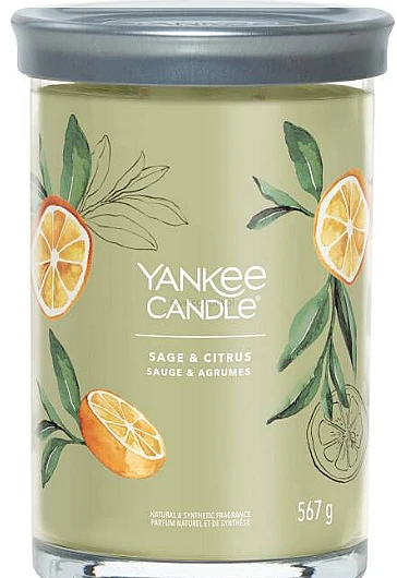 Yankee Candle Bougie Parfumée En Verre Avec 2 Mèches, Sauge Et Agrumes 3 Yankee Candle Bougie Parfumée En Verre Avec 2 Mèches, Sauge Et Agrumes