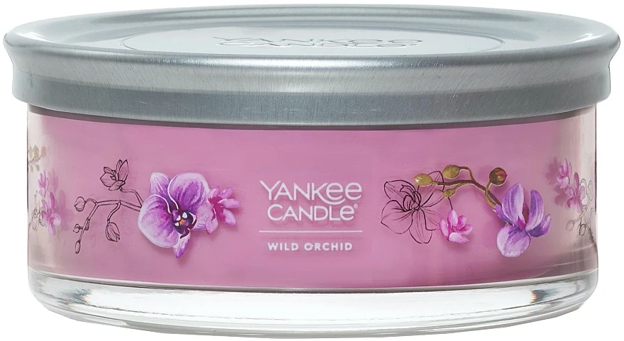 Yankee Candle Bougie Parfumée En Verre Avec 5 Mèches, Orchidée Sauvage 3 Yankee Candle Bougie Parfumée En Verre Avec 5 Mèches, Orchidée Sauvage