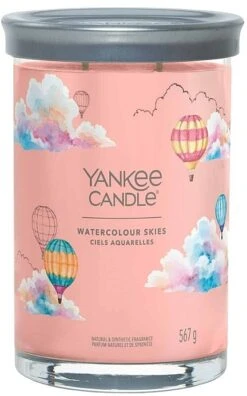 Yankee Candle Bougie Parfumée En Verre Avec 2 Mèches, Ciels Aquarelles