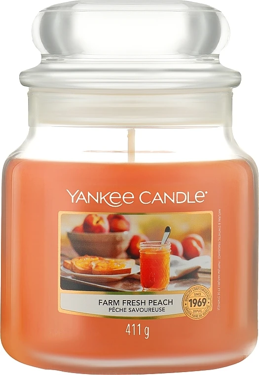 Yankee Candle Bougie Parfumée En Jarre, Pêche Savoureuse 3 Yankee Candle Bougie Parfumée En Jarre, Pêche Savoureuse