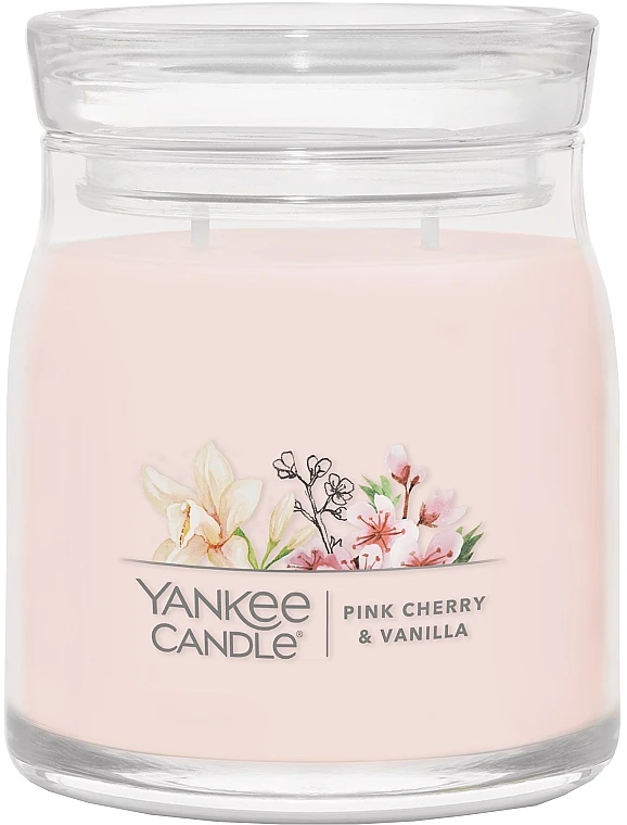Yankee Candle Bougie Parfumée En Jarre Avec 2 Mèches, Cerise Rose Et Vanille 3 Yankee Candle Bougie Parfumée En Jarre Avec 2 Mèches, Cerise Rose Et Vanille